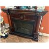 Image 3 : LG TV w/Fireplace (Contents Not Included on Shelf)