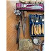 Image 2 : Group of Various Antique Utensils, Candle Holders, Tableware, Etc.