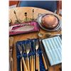 Image 3 : Group of Various Antique Utensils, Candle Holders, Tableware, Etc.