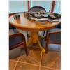 Image 2 : Wood Table w/3 Various Chairs