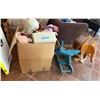 Image 1 : Group of Various Toys, Dolls, Wooden Toy, Stuffed Animals, Etc.