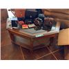 Image 1 : Wooden Glass Top Coffee Table