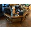 Image 2 : Wooden Glass Top Coffee Table
