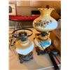Image 1 : Pair of Floral Lamps (1 Missing Chade)
