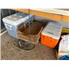 Image 2 : Group of Coolers, Wood Crate & Inflatable Tube