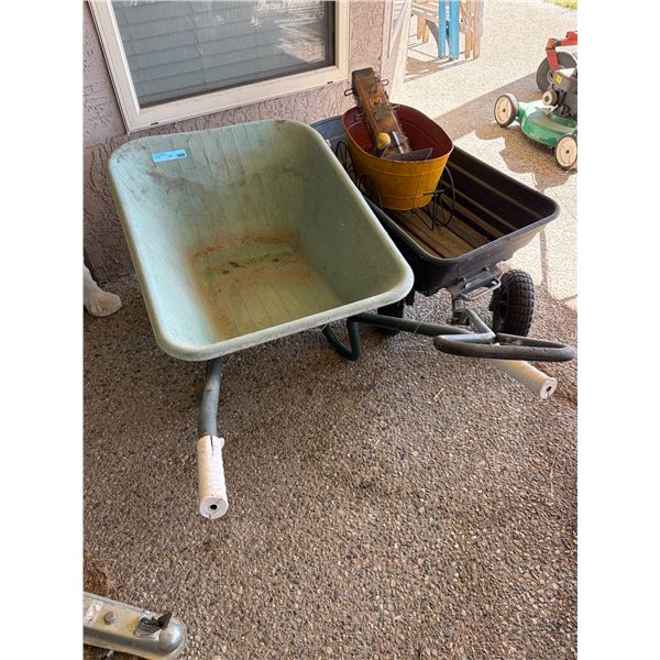 Group of 2 Wheel Barrows & Misc.