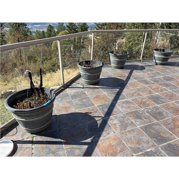 Group of 4 planters