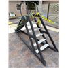 Image 3 : Green plastic playground slide mounted on a black Frame