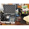 Image 2 : Large Group of Assorted stationery Items and Wooden Study Table
