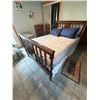 Image 1 : Group of Assorted Furniture Items - Includes Wooden Bed, Mattress, wooden bookcase and more