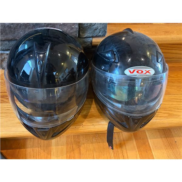 Group of 2 Black Helmets