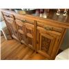 Image 4 : Victorian carved oak mirror-backed sideboard buffet with raised foliate panel carvings and a central
