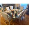 Image 2 : Glass Dining Table with 6 Dining Chairs