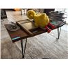 Image 1 : Wooden Walnut Center Table with Metal Frame