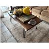 Image 3 : Wooden Walnut Center Table with Metal Frame