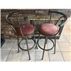 Image 1 : Set of 2 Metal Bar Stools