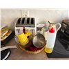 Image 3 : Group of Assorted Kitchen Items - Includes Toaster, Microwave, and more