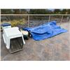 Image 1 : Group of Assorted Items- Includes Swimming Accessories, Pet kennel, cooler etc