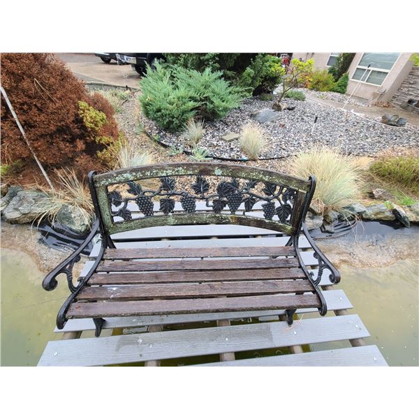 Wooden Bench with metal Frame