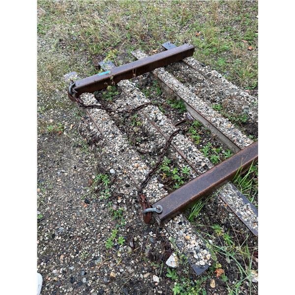 Homemade drag harrow