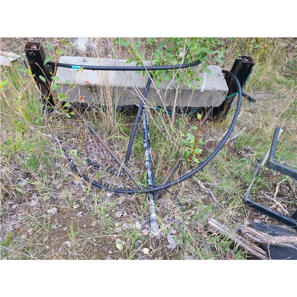 Concrete lawn aerator
