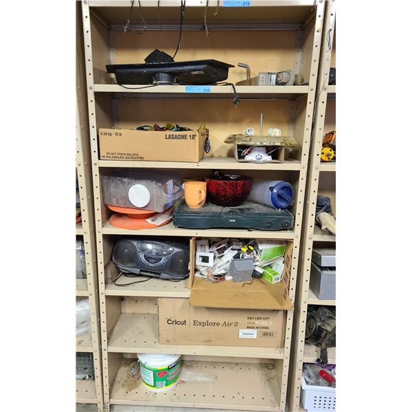 Shelf Lot of Assorted House Hold items