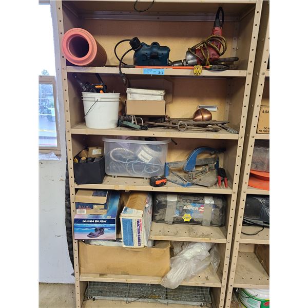 Shelf Lot - include Power Tools, Hardware, wires and more