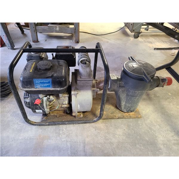 Gas-powered utility water or centrifugal pump