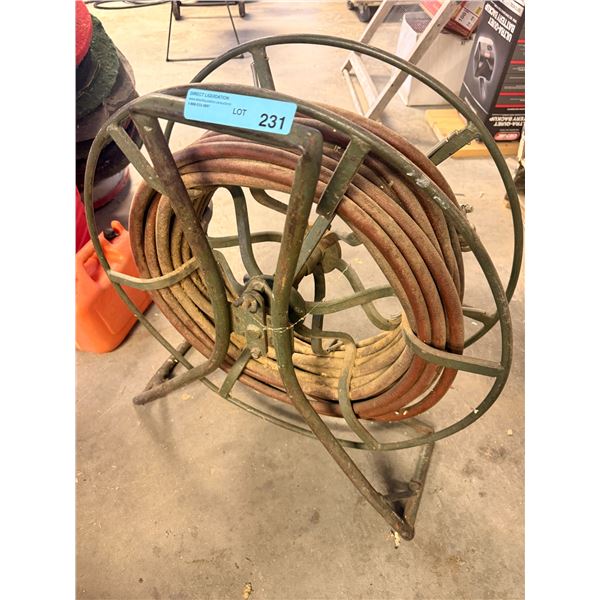 Portable metal hose reel