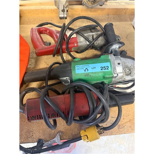 Group of 3 Power Tools - Drill, Disc grinder etc