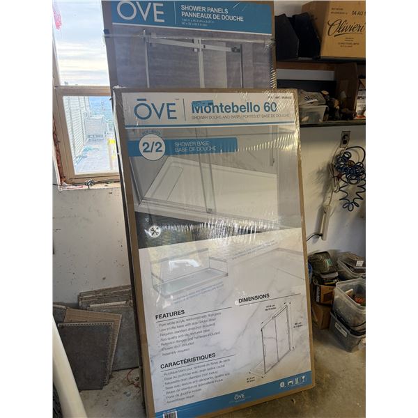 Montebello 60" SHOWER DOORS AND BASE