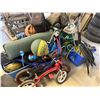 Image 1 : Group of Assorted Items-  Includes Bikes, Basket Ball and more