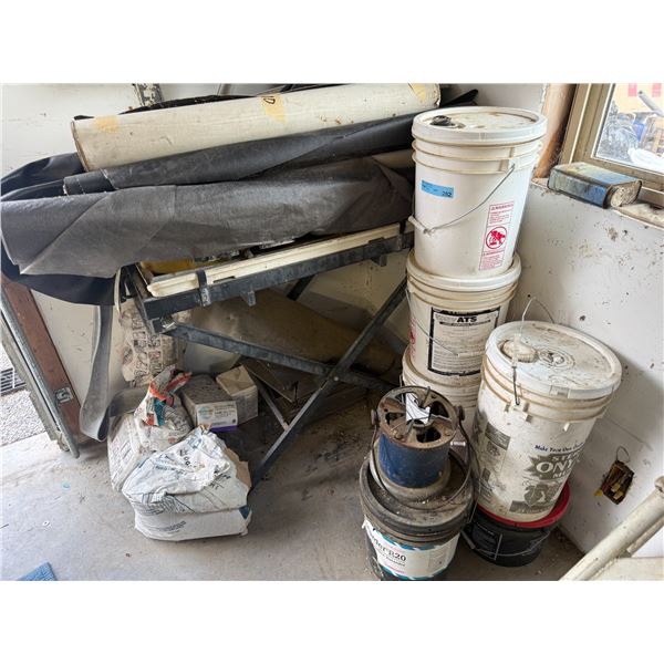 Group of Assorted Items - Includes Liquid Ammonium Thiosulfate, Metal Work Desk and more
