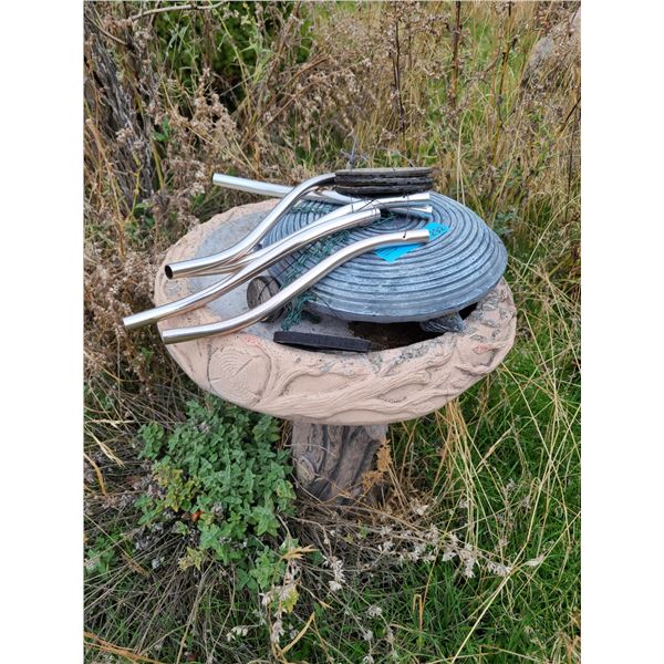 Group of items - Includes Lawn Decor and Steel Pipes