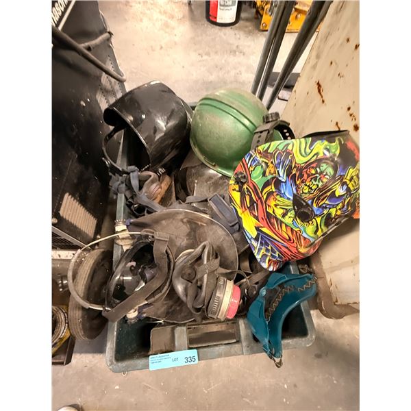 Group of Assorted items - Welding Masks, helmets and more