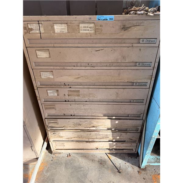 Heavy-duty Industrial Storage or Tool cabinet filled with Tools