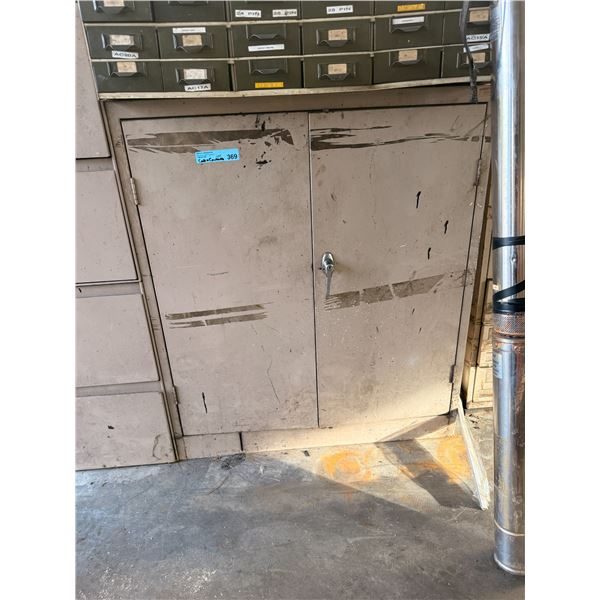 Metal Storage Cabinet with Content - Includes Paints, Fillers etc