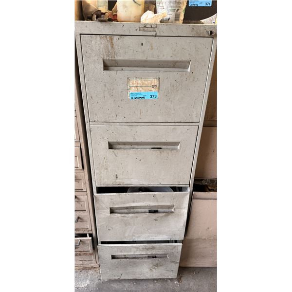 Metal Filing Cabinet with Content
