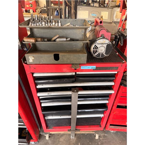 Group of Rolling Tool Cabinet and vacuum pump
