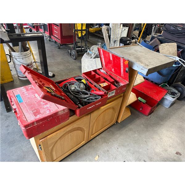 Group of Hardware & Power Tool - Drill Machine, Assorted Nuts, Bolts & Fasteners