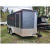 Image 1 : Dark Gray Dual-axle Enclosed Cargo Trailer with a Side Access Door