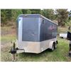 Image 2 : Dark Gray Dual-axle Enclosed Cargo Trailer with a Side Access Door