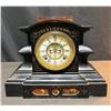 Image 1 : Ansonia Black Slate Mantel Clock, 1881 Patent