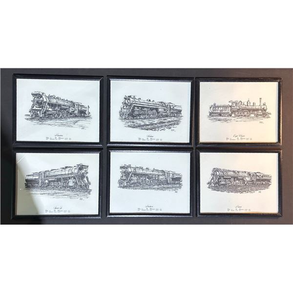 10 Framed Canadian National Locomotive Prints by Roger Smith