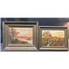 Image 1 : Framed Landscape Oil Paintings with Autumn and Lake Scenes
