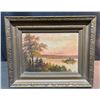 Image 2 : Framed Landscape Oil Paintings with Autumn and Lake Scenes