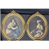 Image 1 : Oval Portrait Prints in Ornate Gilt Frames