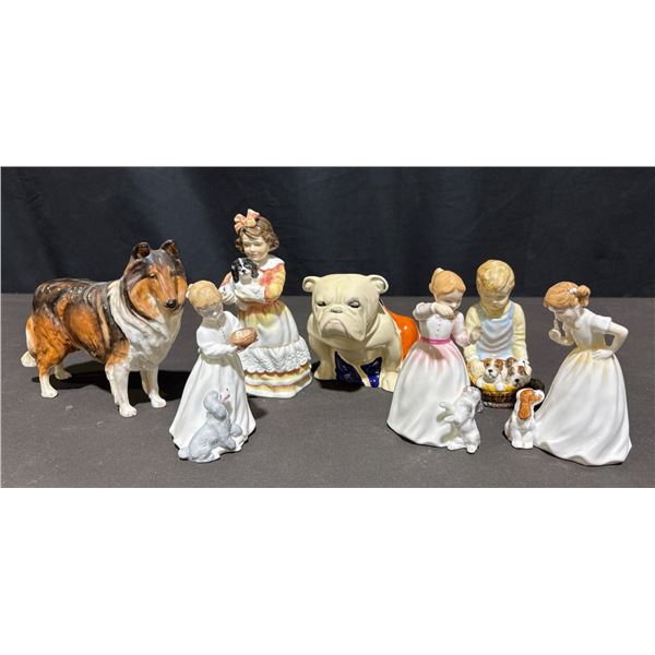 Royal Doulton and Paragon Porcelain Dog Figurines