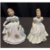 Image 12 : 9 Royal Doulton Hand-Painted Porcelain Lady Figurines