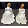 Image 13 : 9 Royal Doulton Hand-Painted Porcelain Lady Figurines